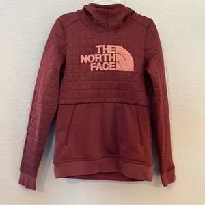 North Face Women’s Red Rust colored logo hoodie Sz XS
